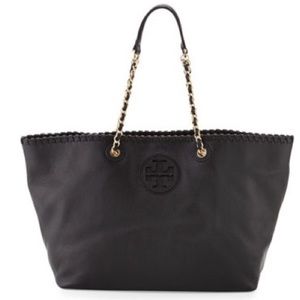 EUC Tory Burch Women's Blue Marion East West Tote